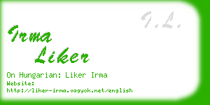 irma liker business card